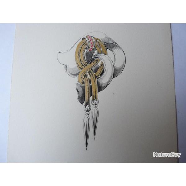 Ancien dessin original bijoux