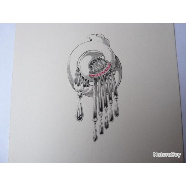 Ancien dessin original bijoux