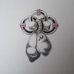 Ancien dessin original bijoux