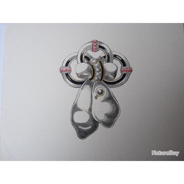 Ancien dessin original bijoux
