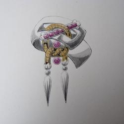 Ancien dessin original bijoux