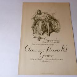 Lithographie Otto Vautier publicité Chaussures Scheurer Genève