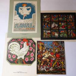 Quatre Lithographies Jules Courvoisier