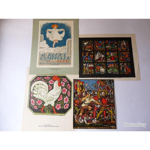 Quatre Lithographies Jules Courvoisier