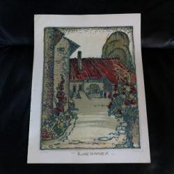 Lithographie  Laconnex  Percival Pernet