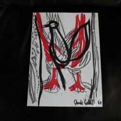 Gravure Lithographie Claude Collet Carton d'invitation exposition