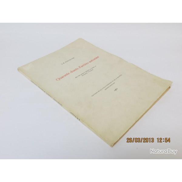 Livre Quarante Chants d'arri�re-automne J.-R. Fiechter gravures Voser