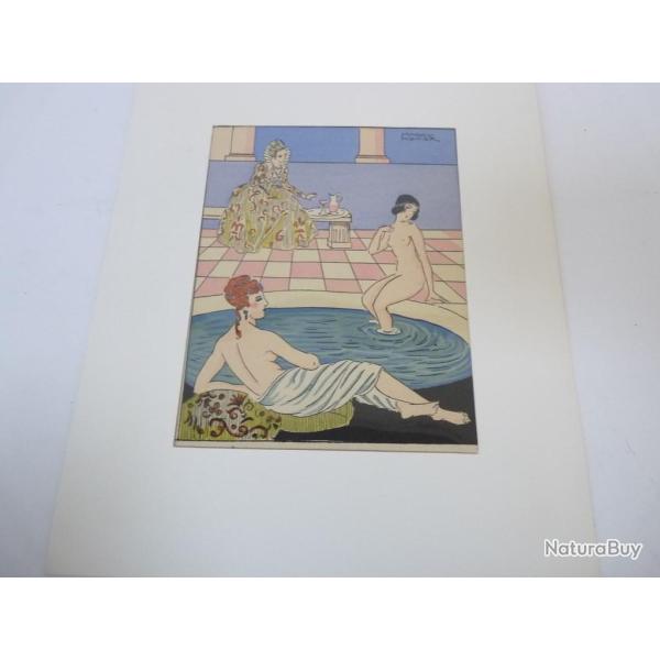 Dessin Aquarelle Femmes Maggy Monier Art Nouveau