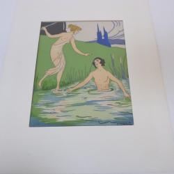 Dessin Aquarelle Femmes Maggy Monier Art Nouveau
