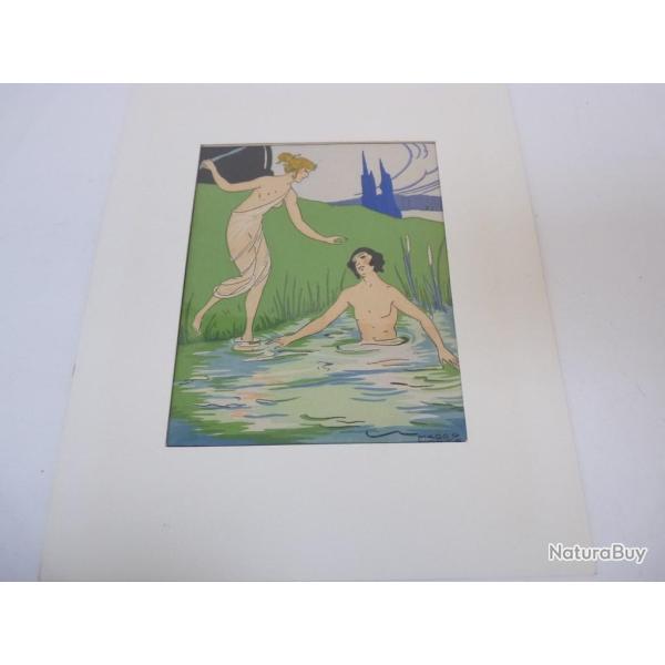 Dessin Aquarelle Femmes Maggy Monier Art Nouveau