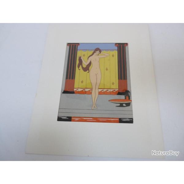 Dessin Aquarelle Femme Art Nouveau