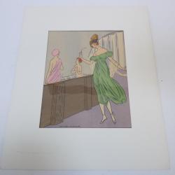 Dessin Aquarelle Femme Maggy Monier Art Nouveau