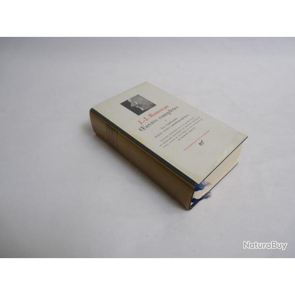 Livre Pl�iade  J.-J. Rousseau OEuvre compl�tes I  1959