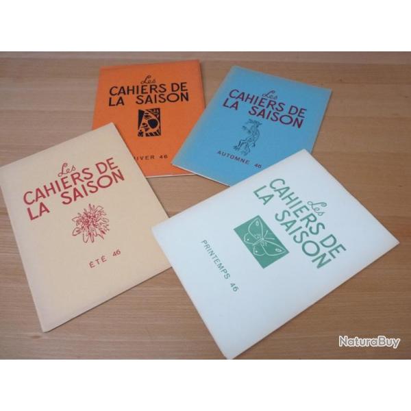 Livres  Les Cahiers De La Saison  ann�e compl�te 1946 estampes
