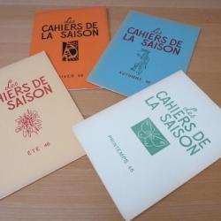 Livres  Les Cahiers De La Saison  année complète 1946 estampes