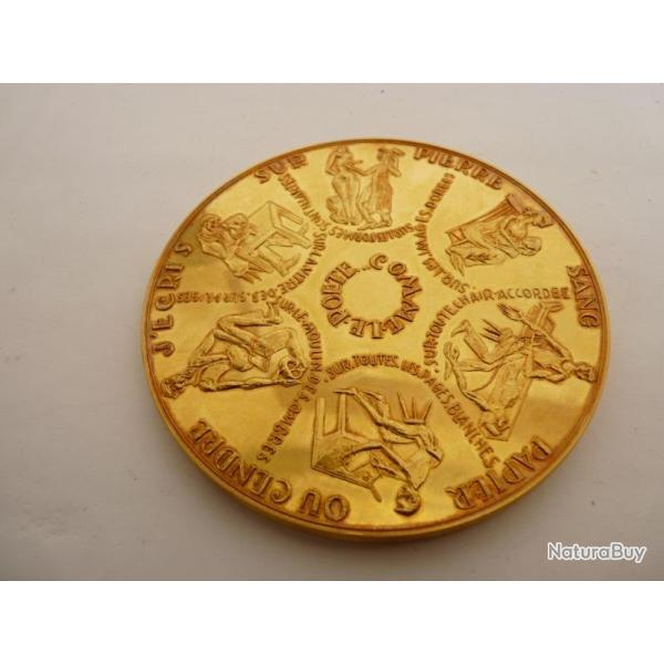 Grande M�daille de voeux en Bronze DEVIGNE