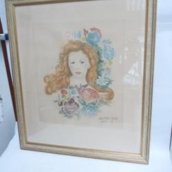 Lithographie Mariette LYDIS Jeune femme