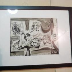 Dessin original No&euml;l MARTINETTI 1950 tableau peinture