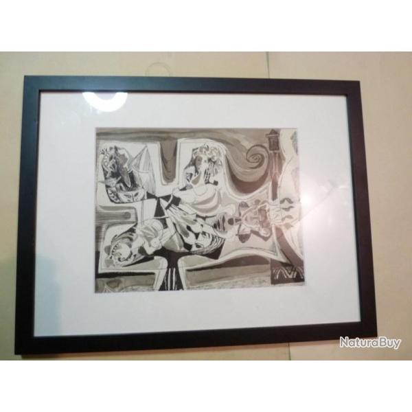 Dessin original No�l MARTINETTI 1950 tableau peinture