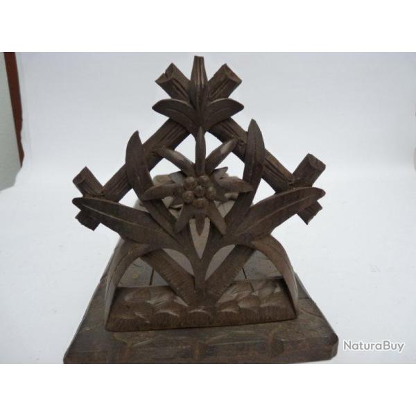 Serre-livres  Art populaire Suisse Brienz  Fort noire