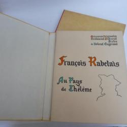 Livre signé Au Pays de Thélème François RABELAIS Gravures DUBREUIL 1950