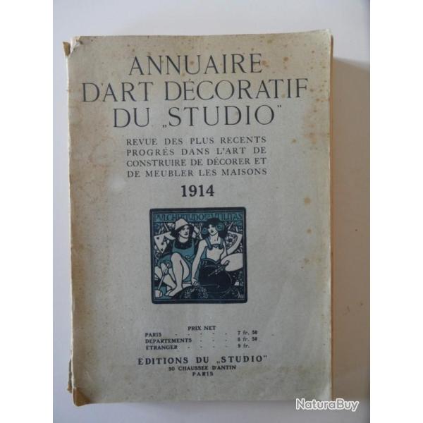 Livre Annuaire d'art dcoratif du Studio 1914 Art dco