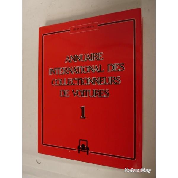 Livre Annuaire International des collectionneurs de Voitures Automobile