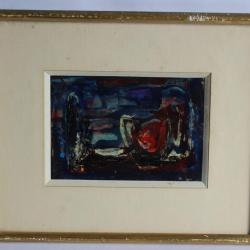 Tableau Peinture Huile Moderne June BUCHHOLZ 1960