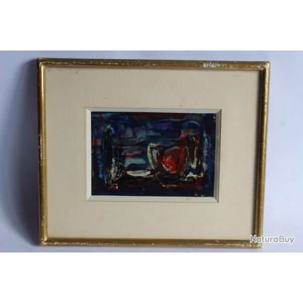 Tableau Peinture Huile Moderne June BUCHHOLZ 1960