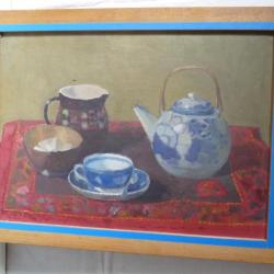 Tableau Peinture Nature Morte WERNER JACOBI Th&eacute;