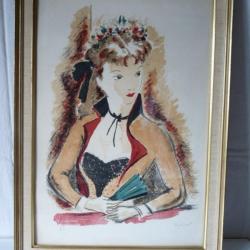Gravure Lithographie Andr&eacute; Dignimont Jeune Femme