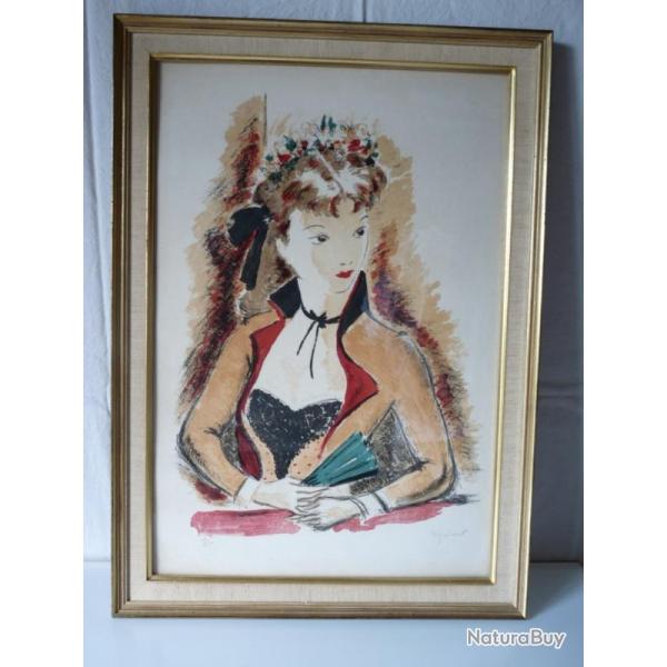 Gravure Lithographie Andr� Dignimont Jeune Femme