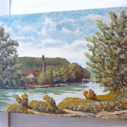 Tableau Peinture Suisse Gen&egrave;ve Firmenich Arve