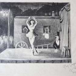 Lithographie Guy VOGEL Cirque Spectacle