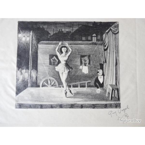 Lithographie Guy VOGEL Cirque Spectacle