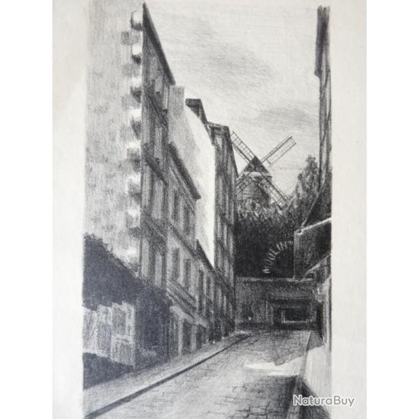 Lithographie GALLAY Moulin de la Galette Paris