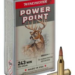 Balles de Chasse Winchester Power Point Calibre 243WIN