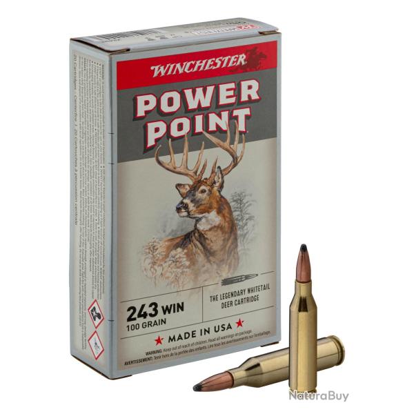 Balles de Chasse Winchester Power Point Calibre 243WIN