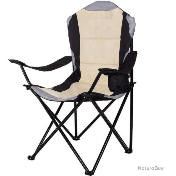 TOP ENCHERE - Chaise pliante avec porte gobelet - Camping, p�che, etc. LIVRAISON GRATUITE ET RAPIDE