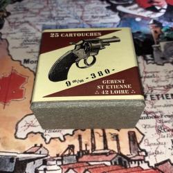 9 mm 380 (G&eacute;rest Saint Etienne): Reproduction boite munitions (vide) GU 8770590