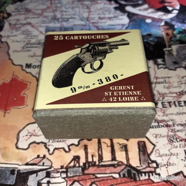 9 mm 380 (G�rest Saint Etienne): Reproduction boite munitions (vide) GU 8770590