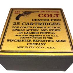 38 LC (Long Colt): Reproduction boite cartouches (vide) WINCHESTER 8770823