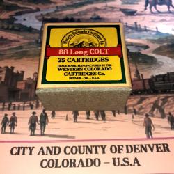 38 Long Colt (Western Col. Cartridges): Reproduction boite munitions (vide) collection WCC 8770823