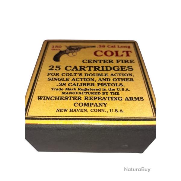 38 LC (Long Colt): Reproduction boite cartouches (vide) WINCHESTER 8770823