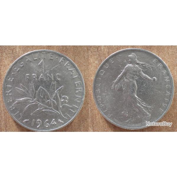 France 1 Franc 1964 Semeuse Nickel Francs Frc Frcs