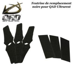 QAD Ultrarest Kit de feutrines de rechange pour repose-fl&egrave;ches Noir