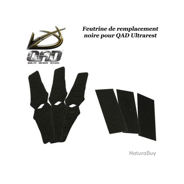 QAD Ultrarest Kit de feutrines de rechange pour repose-fl�ches Noir