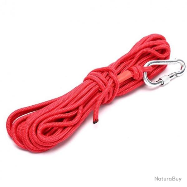 Corde Aimant de pche en nodyme avec anneau de levage magntique rouge 20m