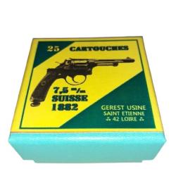 7,5 mm 1882 ou 7,5 Suisse: Reproduction boite cartouches (vide) GU 8777470