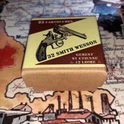 32 Smith & Wesson (Short) (G&eacute;rest Saint Etienne): Reproduction boite munitions (vide) GU 8777513